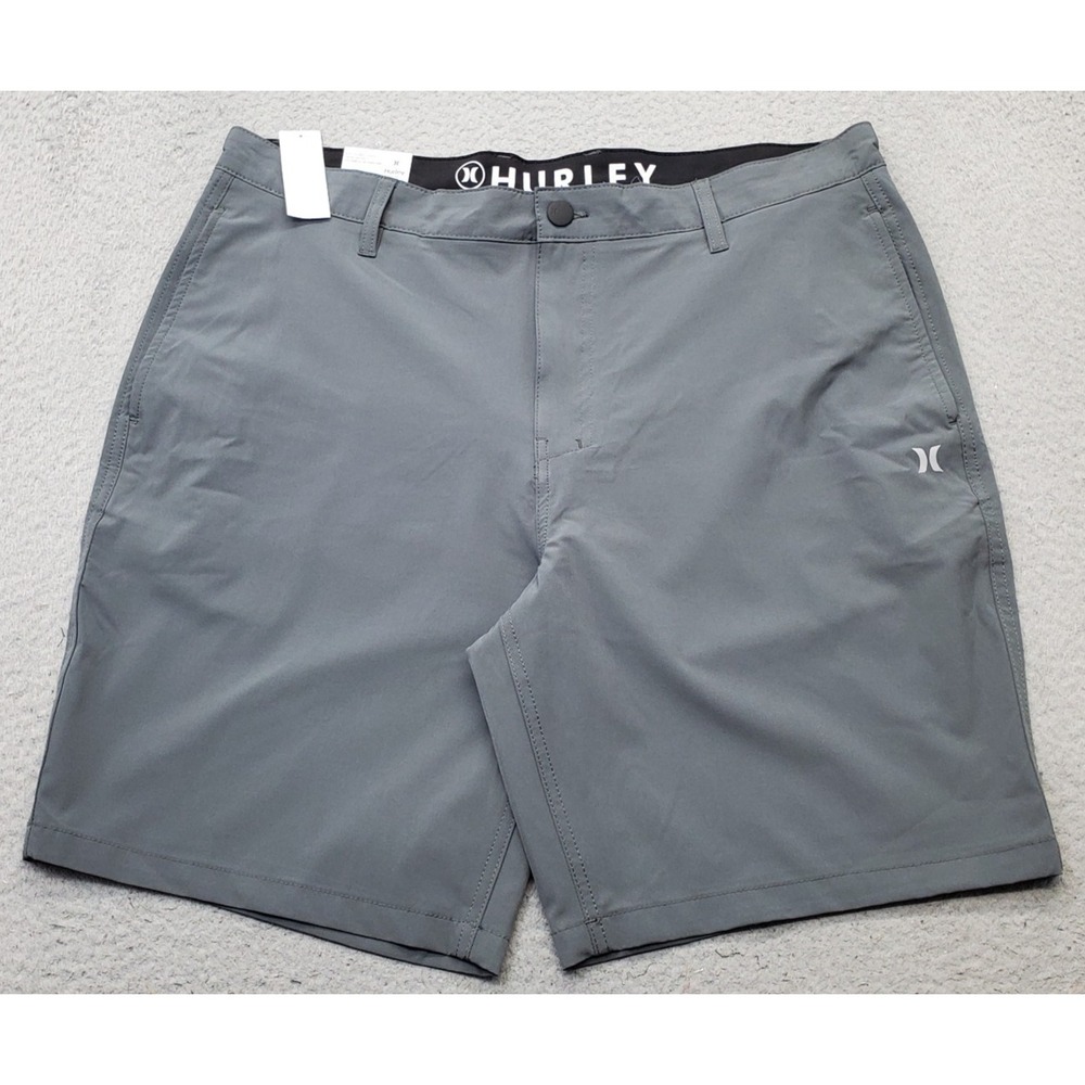 Hurley All Day Hybrid Shorts Mens 38 Gray 4 Way Stretch Water Repellent Outdoor